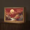 Volle maan - Landschap - Waterval Light Box met kabel (Tafellamp) klein -z3d_website