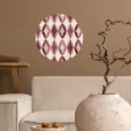 Ovaal - Textuur - Roze Wandcirkel behangsticker klein 186 -sfeer1