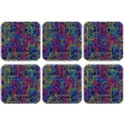 Retro - Abstract - Neon onderzetter kurk middel -zkaufland3dotto