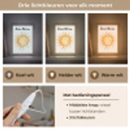 Zon - Watercolor - Geel Light Box met kabel (Kinderlampje) klein -USP_lichtkleurNL