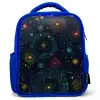 Sterren - Kleurrijk - Lichtgevende kernen Kinderrugzak - Blauw middel -3d