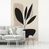 Plant - Beige - Japandi fotobehang vinyl groot -woonkamer