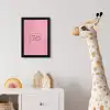 Tekstwolkje - BLAH BLAH BLAH - Roze fotolijst zwart zonder passe partout klein -usfeer4_kinderkamer