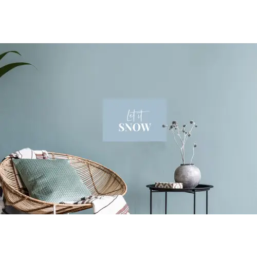 Sneeuw - Winter - Blauw - Let it snow Muursticker klein -plant