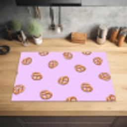 Pretzels - Eten - Paars Inductie beschermer vinyl 3mm klein -sfeer5