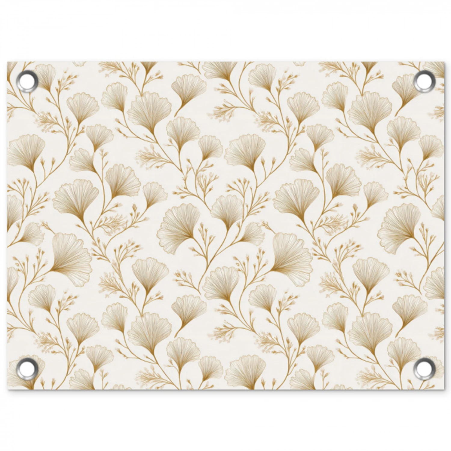 Ginkgo - Takken - Goud tuinposter los doek klein 239 -3d