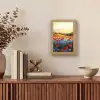 Klaproos - Bloemenveld - Kleurrijk Light Box met kabel (Tafellamp) klein -sfeer2