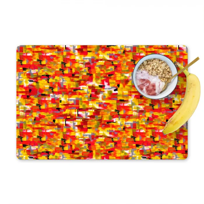 Abstract - Verf - Rood Placemat vinyl groot 368 -zzzproduct_Kitchenyeah-website