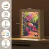 Flamingo - Tropisch - Dier - Bladeren Light Box met kabel klein -USP_NL