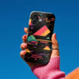 Piramides - Cirkels - Neonkleuren - Geometrisch Toughcase MagSafe Apple iPhone 17 klein -Sfeer1V