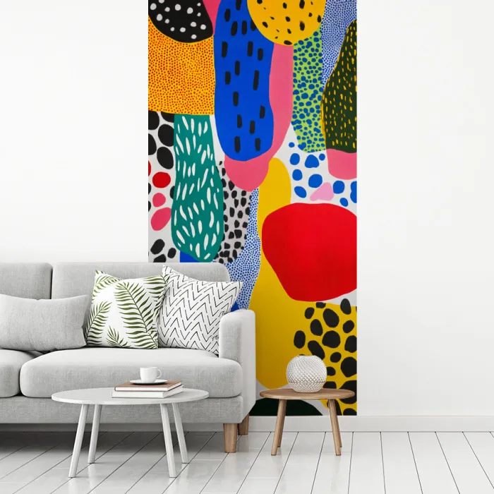 Stippen - Vormen - Modern - Kleuren fotobehang vinyl groot -woonkamer