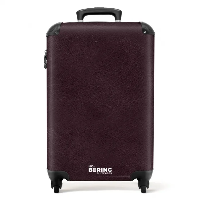 Lederen look bordeaux rood NBS - Handbagage koffer - Kinderen Unisex middel -productfoto_recht