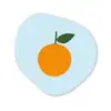 Fruit - Sinaasappel - Oranje Wandcirkel Organisch Forex 3mm klein -3d