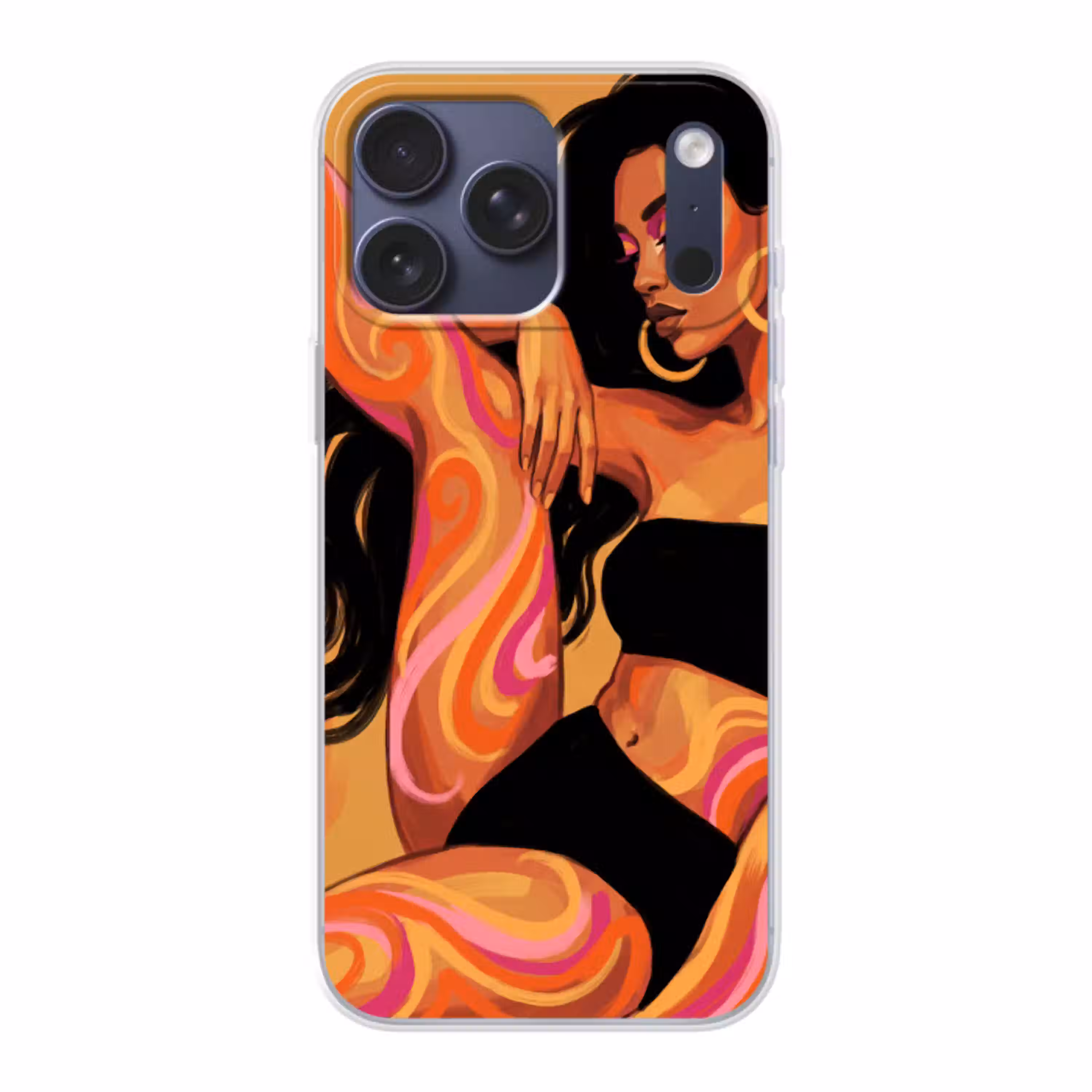 Vrouw - Portret - Abstract - Modern - Kleurrijk Telefoonhoesje iPhone 17 Pro Max klein -3d