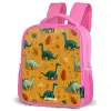 Dino - Dieren - Patroon Kinderrugzak - Roze middel -schuin