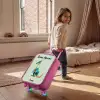 Dino - Blauw - Dier Kinderkoffer - Roze klein -sfeer1