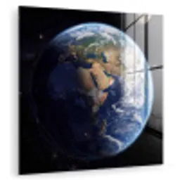 Aarde - Ruimte - Blauw - Groen plexiglas 5mm klein -zzzproduct_nieuw