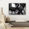 Paard - Sport - Zwart - Wit canvas 2cm klein -sfeer6