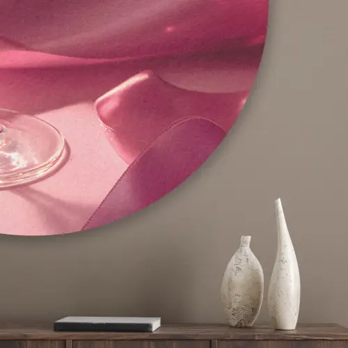 Cocktail - Pink - Luxe Akoestische PET Vilt - Rond klein -sfeer5_closeup