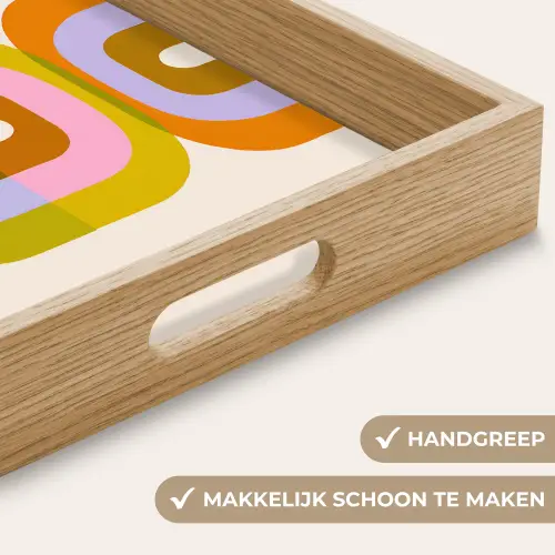 Stapel - Vormen - Geblokt - Oranje Dienblad Rechthoek middel -USP_HandgreepNL