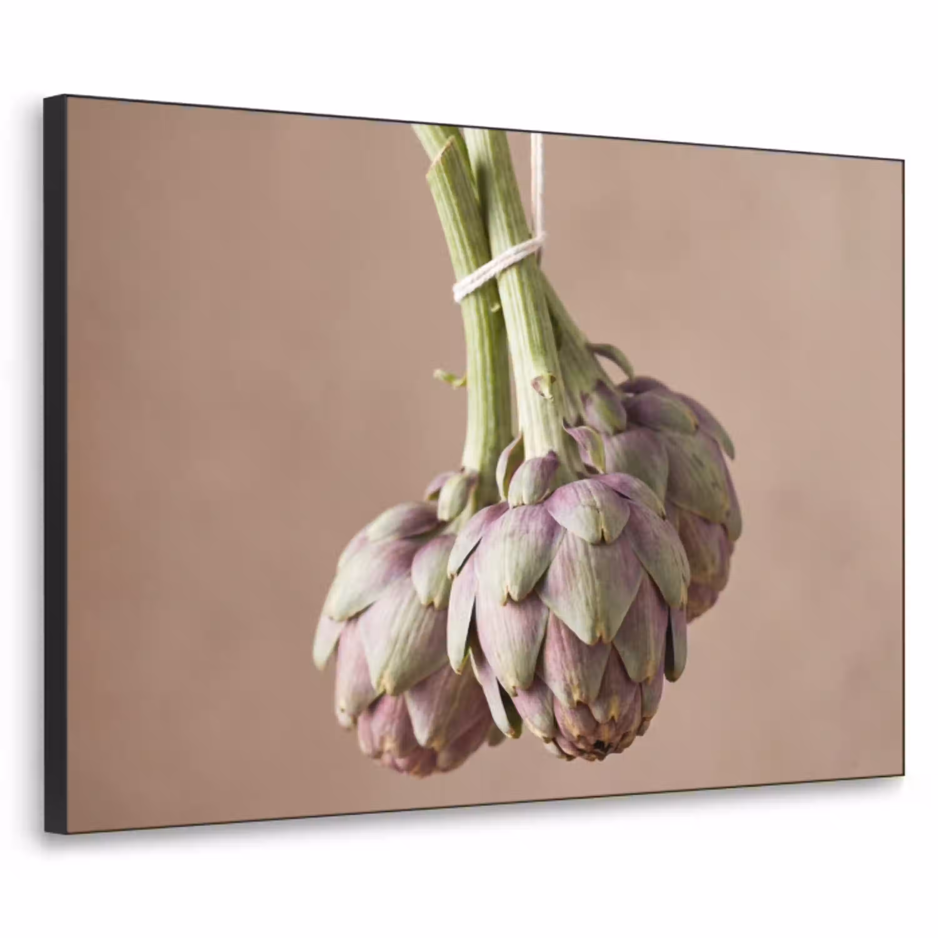 Artisjokken - Hangend - Groenten Textielframe zwart klein -3d