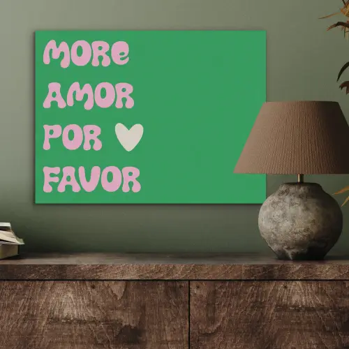 Amor - Valentijn - Groen - Tekst PET vilt klein -sfeer2