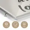 Minimalistisch - Beige - Love plexiglas 5mm klein -sfeer2