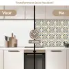 Patroon - Klassiek - Kleurrijk keuken achterwand 2 middel 871 -voor-na2_NL