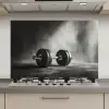 Halter - Gewichten - Zwart keuken achterwand spatscherm klein -3d_website