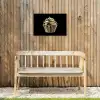 Cupcake - Eten - Goud - Zwart Tuinposter op houten frame 2 cm dik klein -sfeer4