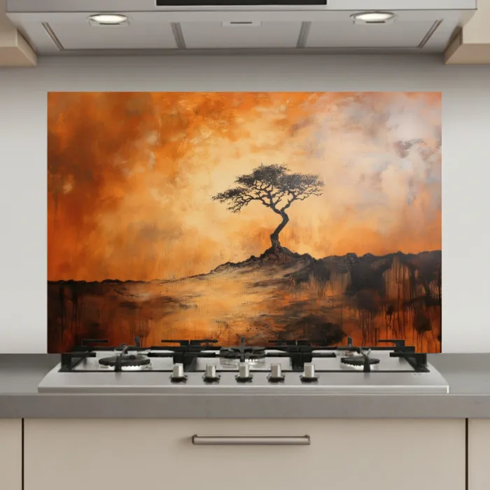Boom - Landschap - Oranje keuken achterwand spatscherm klein -3d_website