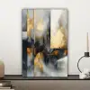 Kunst - Goud - Zilver - Abstract canvas 2cm klein -sfeer6
