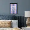 Try again - Strepen - Roze - Verticaal - Blauw fotolijst zwart zonder passe partout klein -sfeer3