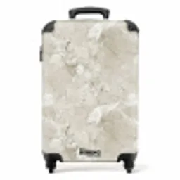 Marmer - Grijs - Aders NBS - Handbagage koffer - Volwassenen Unisex middel -productfoto_recht