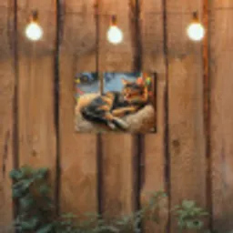 Kat - Kerst - Winter - Dier tuinposter los doek klein -sfeer1