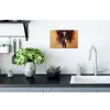 Giraf - Bruin - Abstract - Geschilderd Muursticker klein -keuken