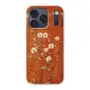 Bloemen - Wit - Subtiel - Roestkleur Telefoonhoesje iPhone 17 Pro klein -3d