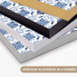 Patroon - Tegel - Blauw Textielframe zwart klein 947 -USP_kleurenDE