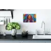 Regenboogkleuren - Man - schilderij Muursticker klein -keuken