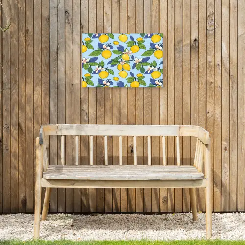 Illustratie - Citroen - Patroon Tuinposter op houten frame 2 cm dik klein 845 -sfeer4