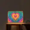 Hart - Tie Dye - Kleurrijk Light Box met batterij (Wandlamp kind) middel -sfeer1_kind