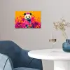 Kimono - Roze - Panda - Bloemenkroon poster papier klein -sfeer3