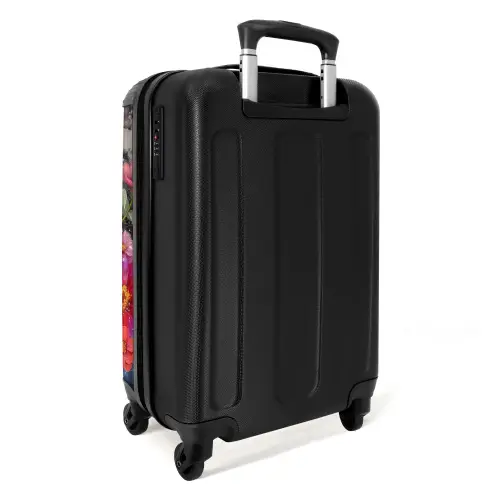 Vogel met bloemen in graffiti stijl NBS - Handbagage koffer - Unisex middel -achterkant