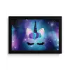 Eenhoorn - Sterren - Magisch - Blauw fotolijst zwart zonder passe partout klein -3d