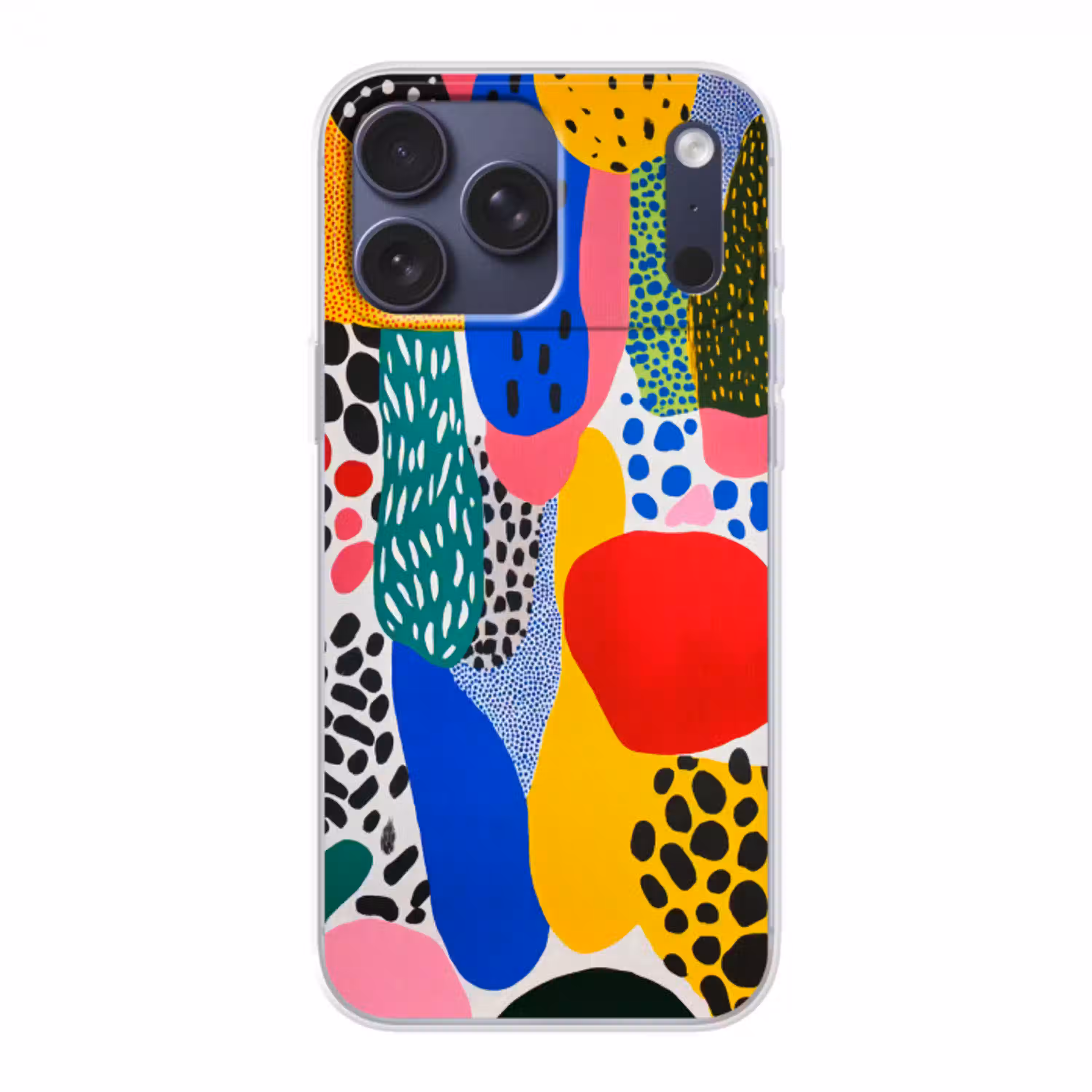 Stippen - Vormen - Modern - Kleuren Telefoonhoesje iPhone 17 Pro Max klein -3d