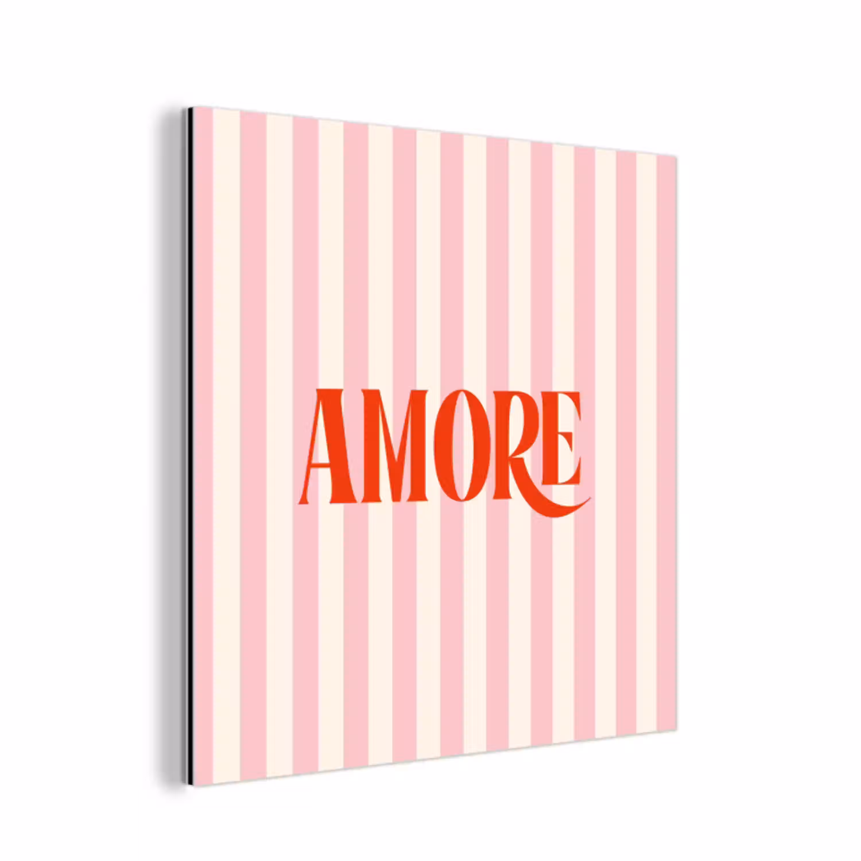 Zachtroze - Rood - Strepen - Amore aluminium wit klein -3d