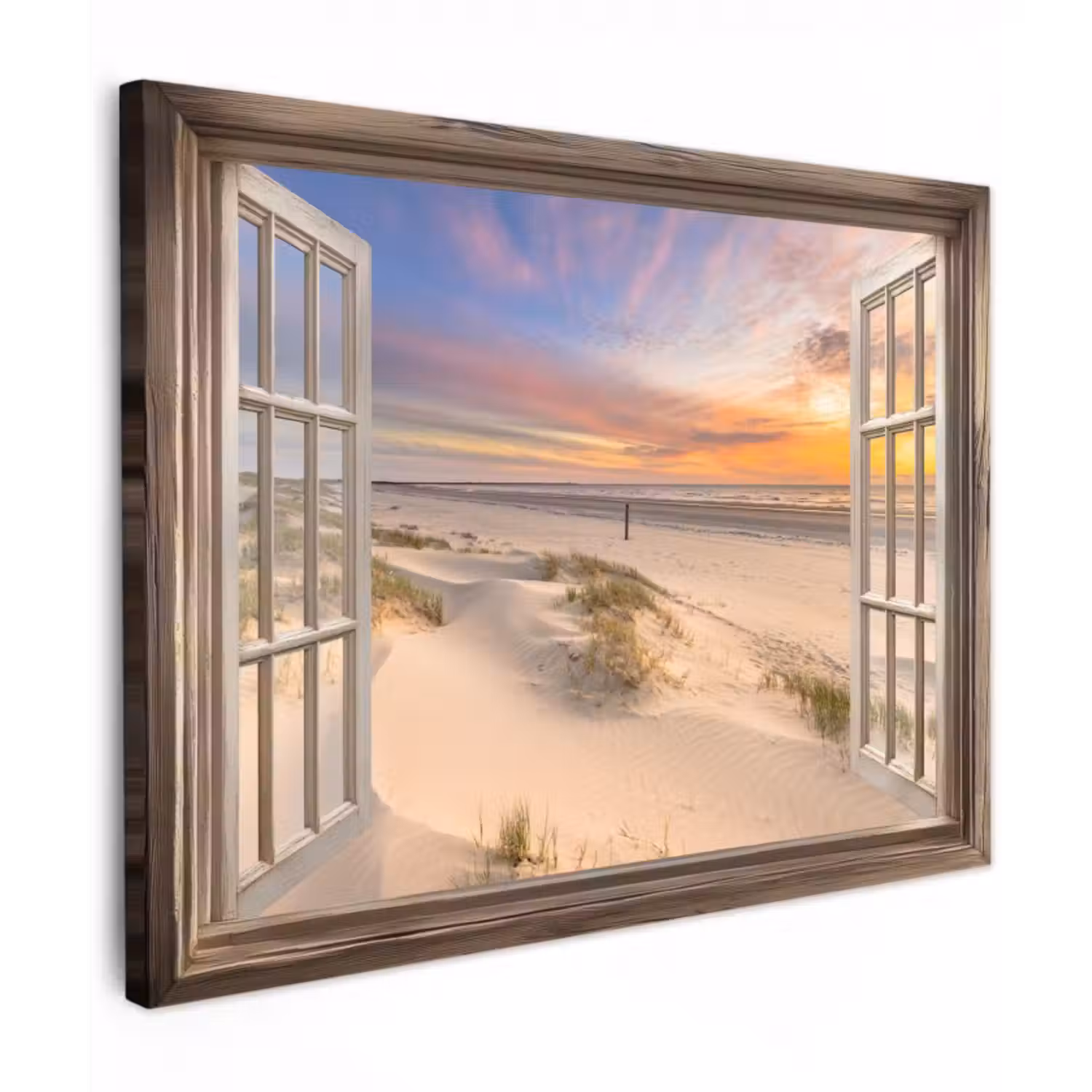 Leinwandbild - Aussicht - Strand - Dünen - Natur - Landschaft