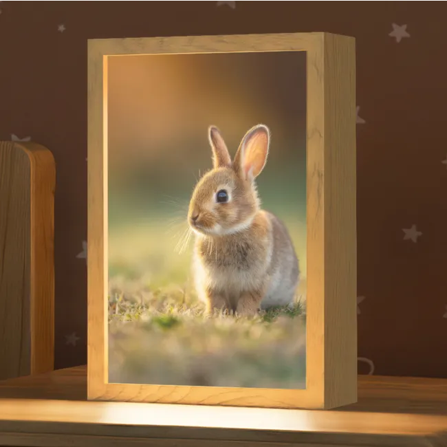 Kids’ Night Light - Bunny - Brown - Grass
