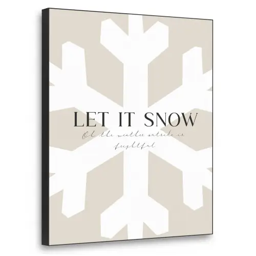 Sneeuw - Japandi - Winter - Decoratie Textielframe zwart klein -3d