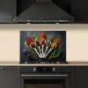 Lepels - Wit - Poeder - Kruiden keuken achterwand spatscherm klein -sfeer1